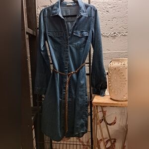Long sleeve denim  dress